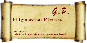 Gligorovics Piroska névjegykártya