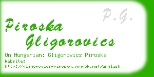 piroska gligorovics business card